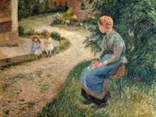 the servant seated_ by camille pissarro.jpg